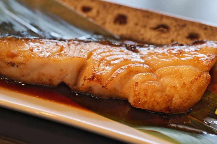 A close-up of black cod.