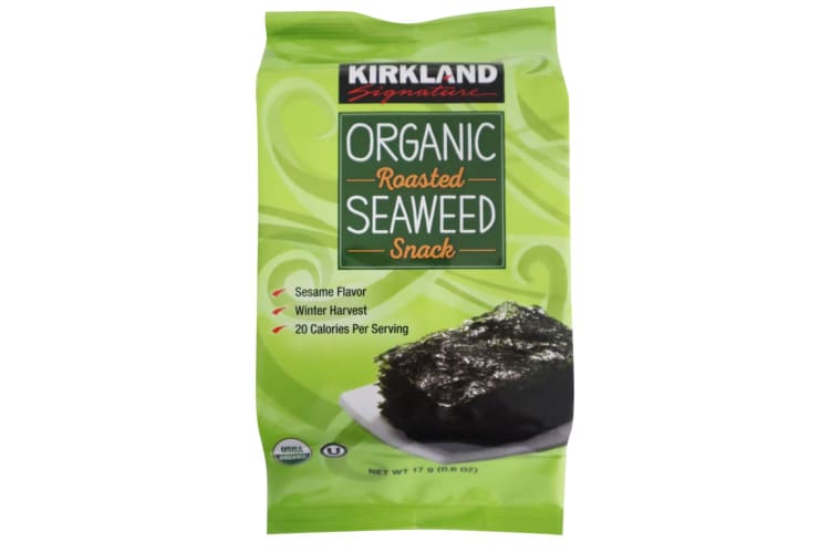Kirkland Signature Organic Roasted Seaweed with Sesame Oil.