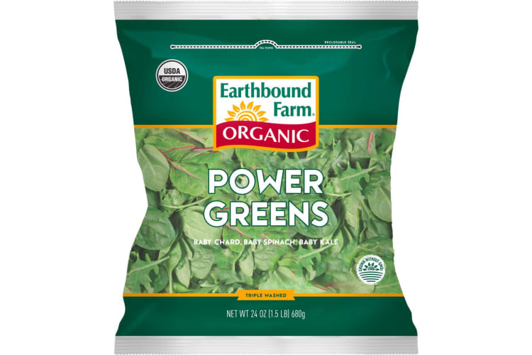 Power Greens Organic bag of salad.