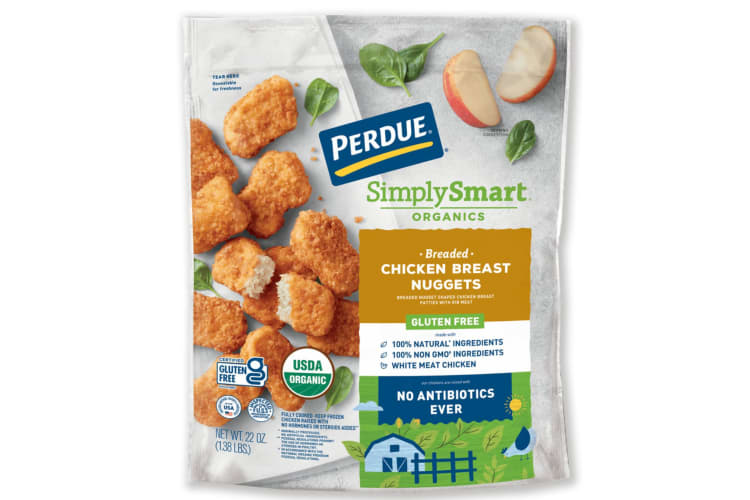 Organic Breaded Chicken Breast Nuggets.