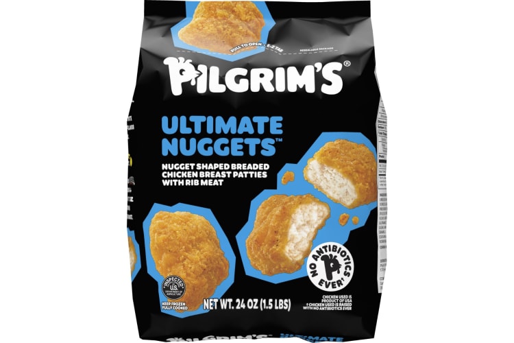 A pack of frozen chicken nuggets.