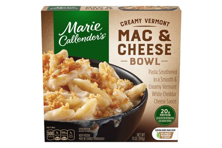 A Mac & Cheese Bowl frozen ready meal.