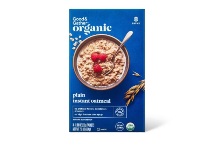 Organic Plain Instant Oatmeal Packet.