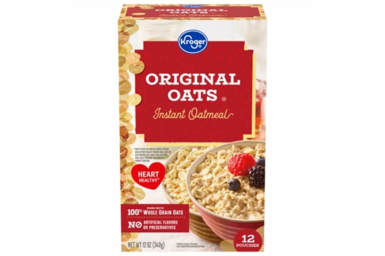 Kroger is one of the healthiest instant oatmeal brands.