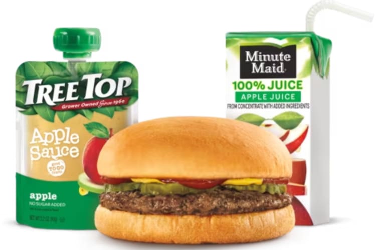 Burger with Beef Patty and Lettuce Wrapped with Napkin