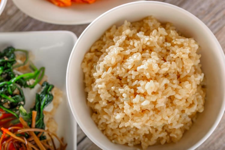 Steamed brown rice is one of the healthiest items at Panda Express.