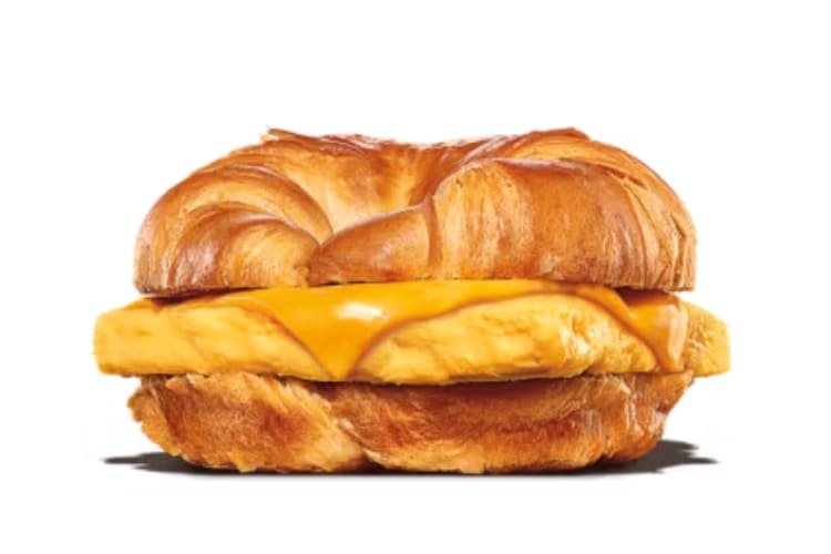 A croissan’wich is the healthiest item in the Burger King menu.