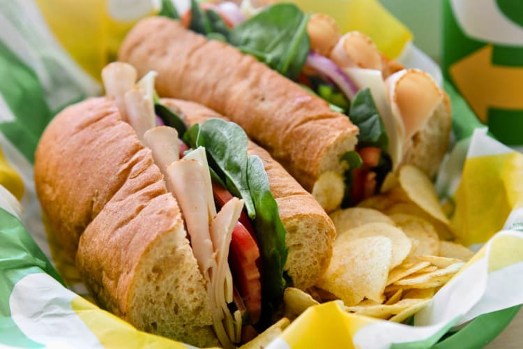 Oven-roasted turkey does not disappoint as one of the healthiest items at Subway.