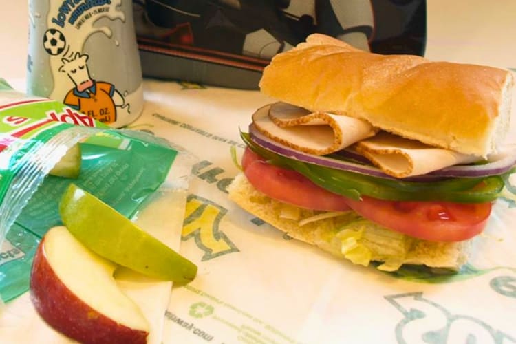 The Turkey Mini Sub is among the healthiest items at Subway.