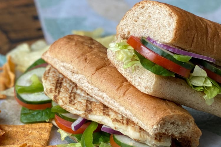 A multigrain sub sandwich.