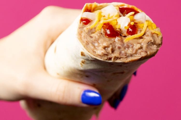 Another of the healthiest items at Taco Bell, the Cheesy Bean and Rice Burrito, is a cheese-fest.