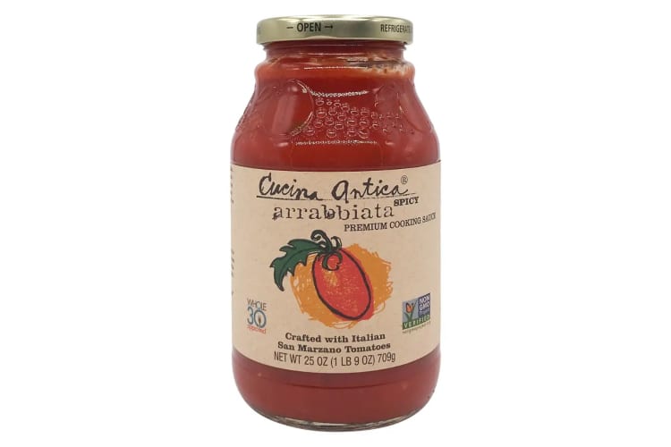 A jar of Cucina Antica pasta sauce.
