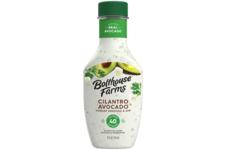 This yogurt dressing with a hint of cotija cheese, poblano pepper and garlic.