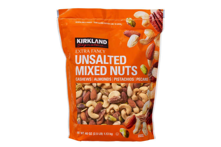 A pack of fancy unsalted nuts.