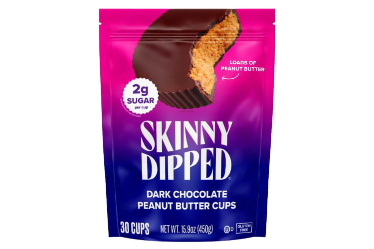 A bag of mini peanut butter cups.