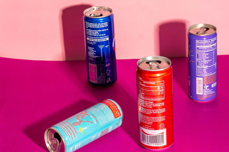 Four cans of the healthiest soda.