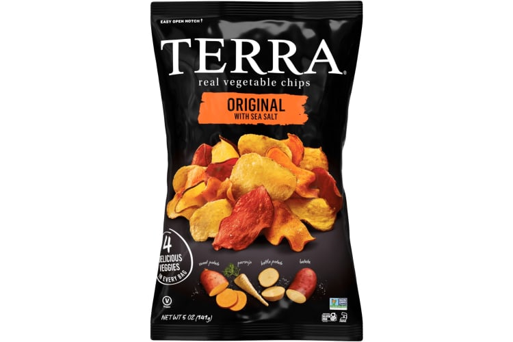 Chips made of sweet potato and peppery parsnip to golden kettle potato and mildly sweet batata.