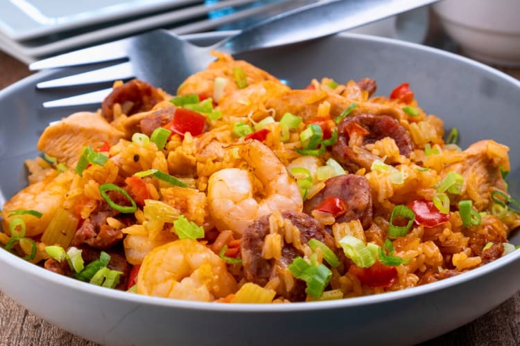 Healthy Instant Pot recipe for jambalaya 