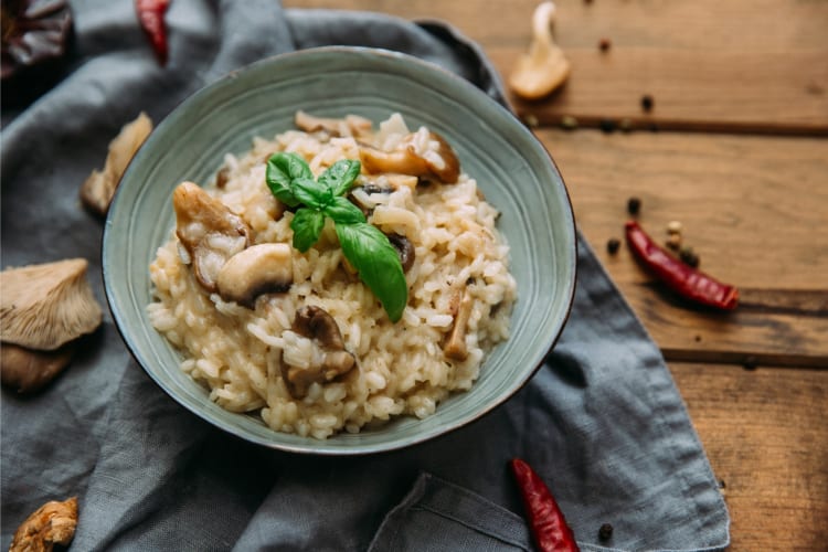 Creamy mushroom risotto