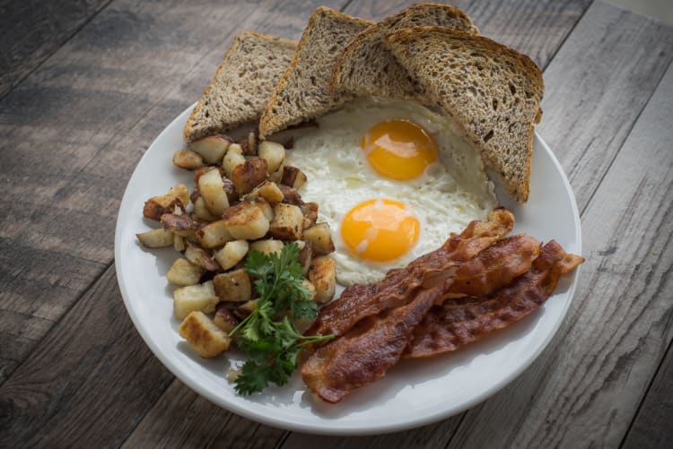 A hearty breakfast plate at Frenchway Café and Bakery is one of the best breakfasts Winnipeg has to offer.