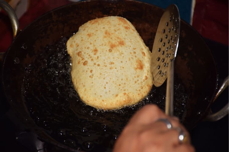 Bhatoora preparation in progress