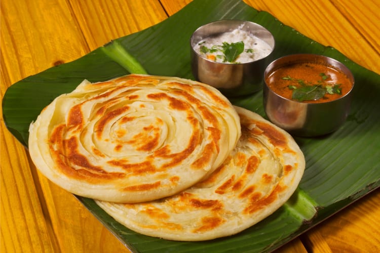 Two parotta breads