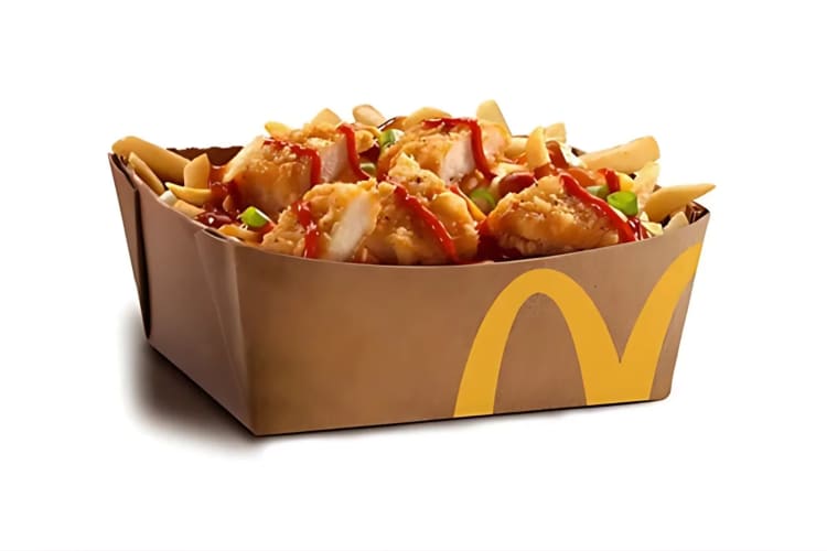 find Buffalo chicken poutine at international McDonald’s outlets