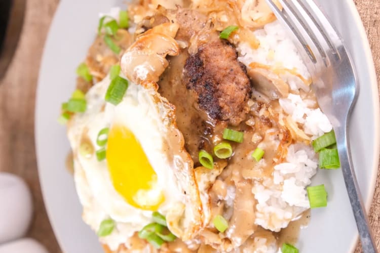 A Hawaiian dish called Loco Moco.