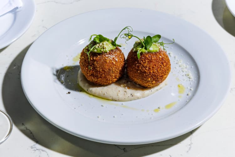 Suppli cacio e pepe balls from Via Cannuccia in Boston