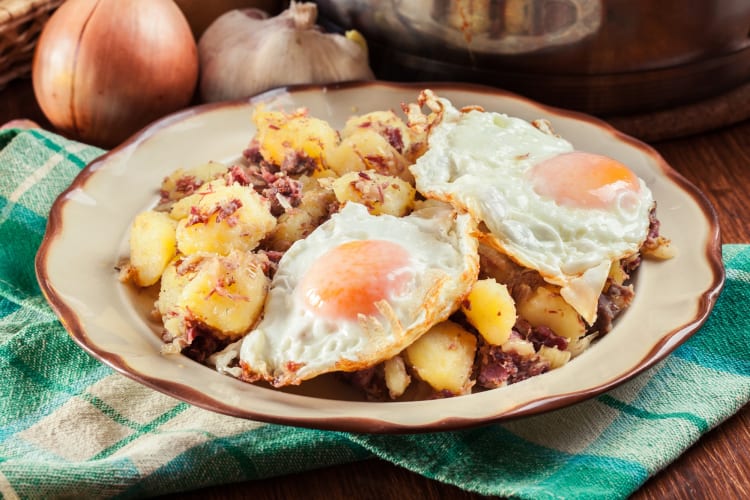 Corned beef hash is a popular Kansas City food for breakfast