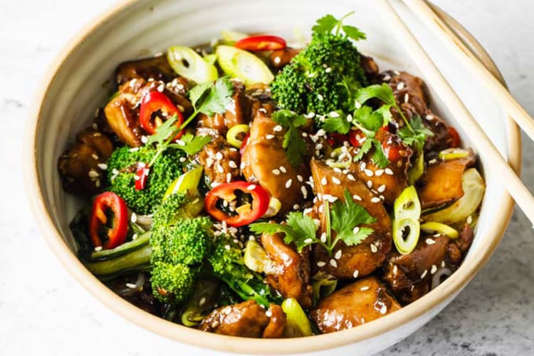 low carb chicken teriyaki balances sweet and savory asian flavors