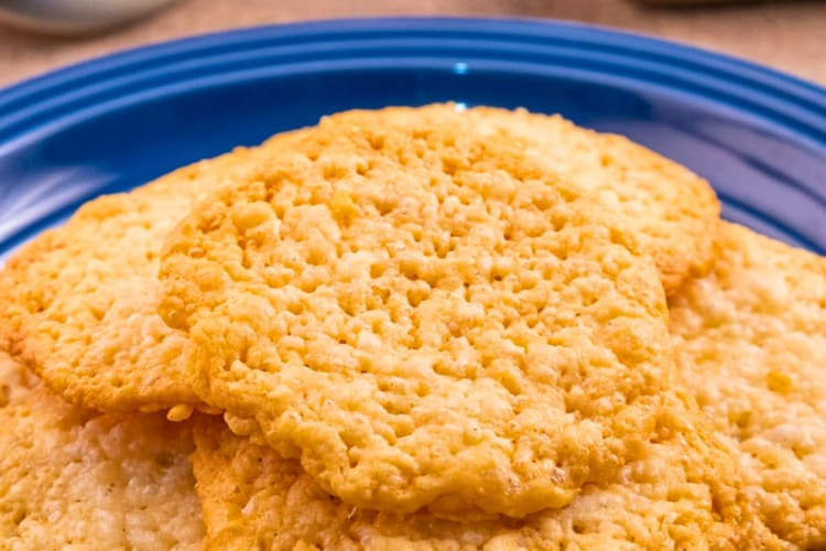 Parmesan cheese crisps are a good keto snack.