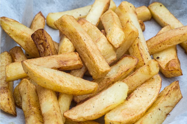 The kitchen hack to cut the perfect fries is using a apple slicer