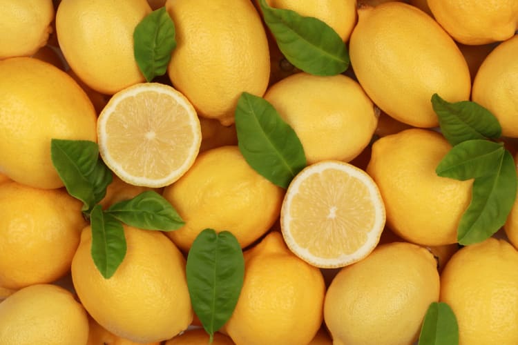 A bunch of juicy lemons