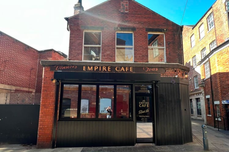 The exterior of the historic Empire Cafe, a gem among Leeds restaurants