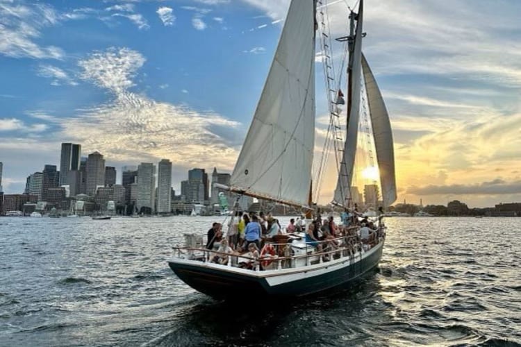 go sailing around boston for a fun team building activity