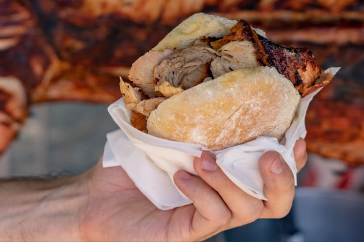 Bifana or pork sandwich