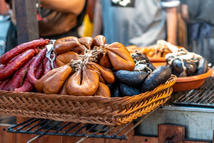 Portuguese Sausages are a staple Lisbon food