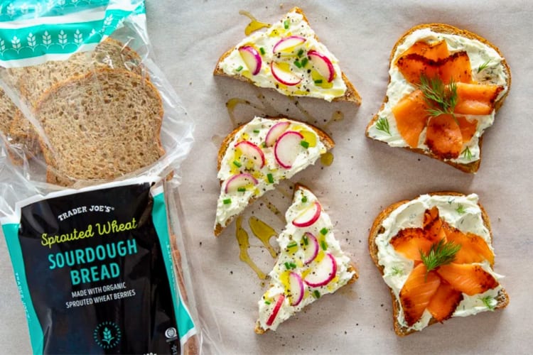  Bread loaf made with organic sprouted wheat berries.