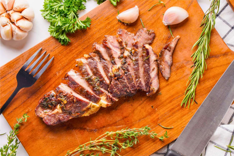 An authentic steakhouse low-carb dinner idea.