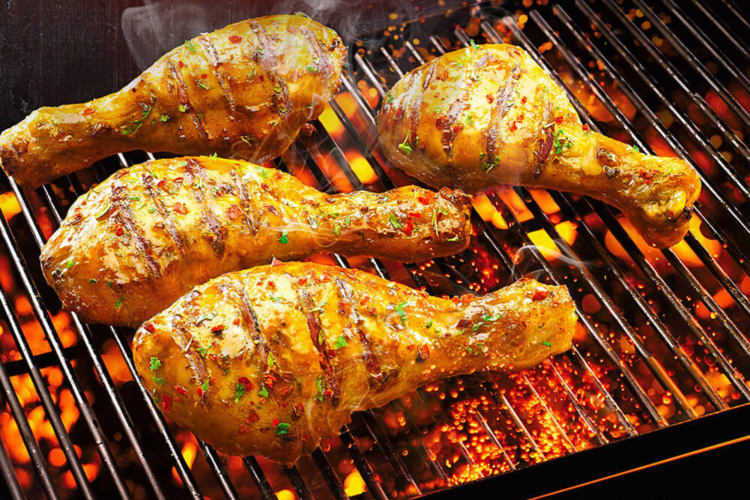 Four pieces of KFC grilled chicken, one of the best low-carb fast foods