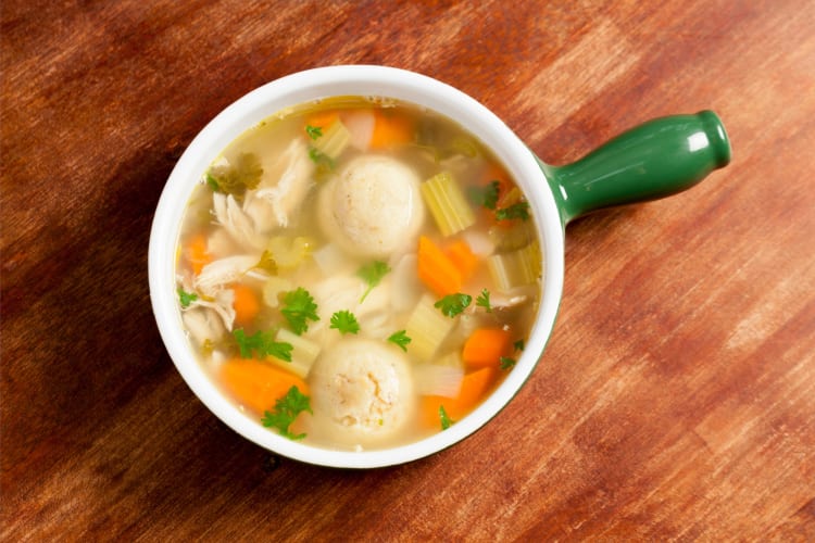 Matzo Ball Soup is a great low-carb soup