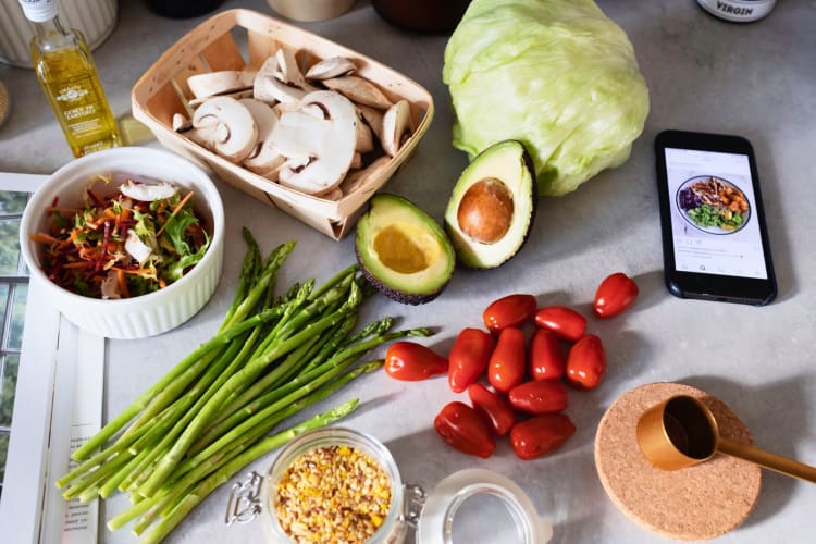 Ingredients for low-sodium dinner ideas.