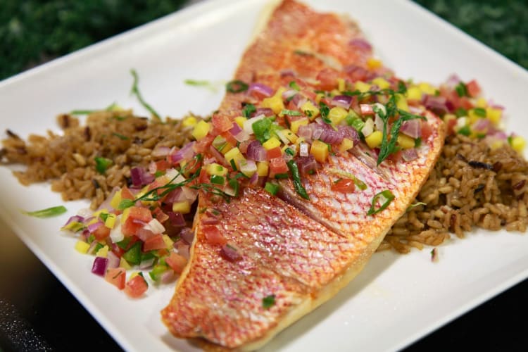 Orange roughy fish is a good low-sodium dinner idea.