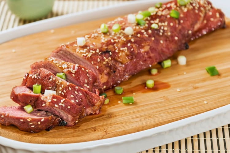 Sesame pork tenderloin.