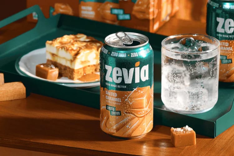 A can of salted caramel soda.