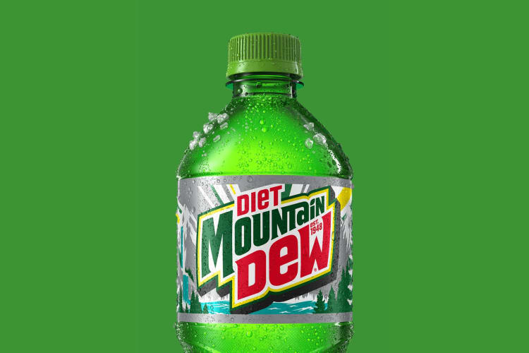 Diet mountain dew is a lower-sugar soda compared to the original.