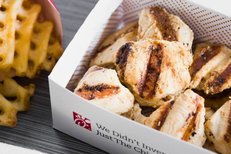 A macro-friendly fast food is grilled chicken nuggets.