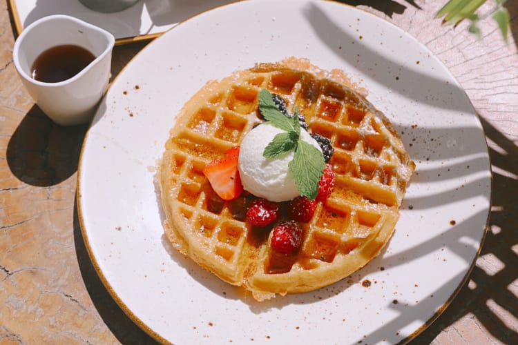 Waffles from Nikki Beach are a popular Miami food