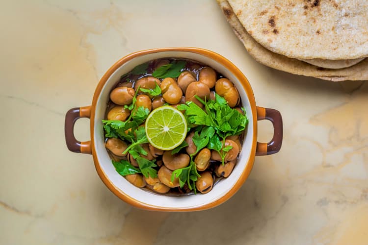 Ful medames served in a small bowl